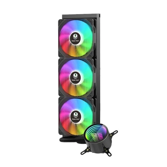 خنک کننده مایع پردازنده پاور ترین Power Train DL-360 ARGB AIO Black Liquid