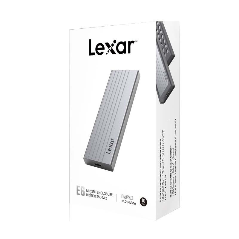 باکس لکسار M.2 NVMe به Type-C مدل Lexar E6