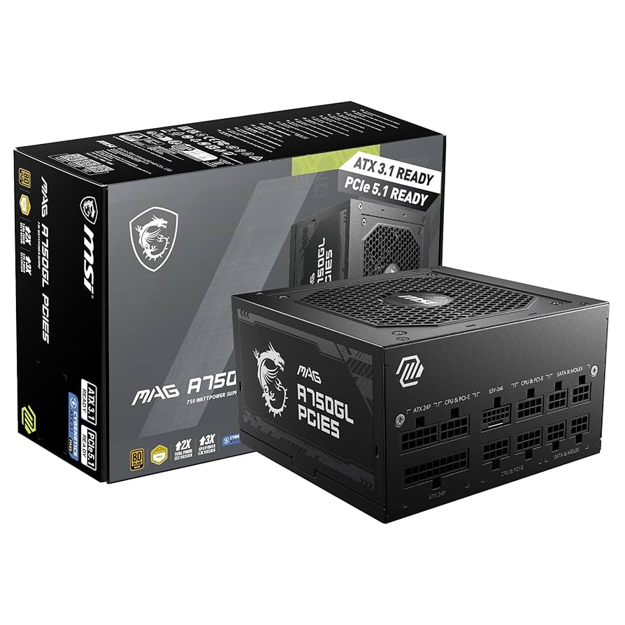 پاور 750 وات ام اس آی MPG A750GL ATX 3.1 Gold Full Modular