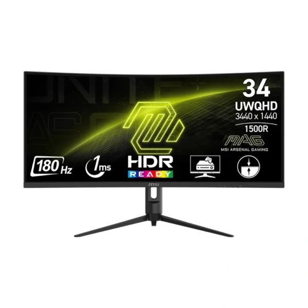 مانیتور گیمینگ ام اس آی MAG 342CQR E2 سایز ۳۴ اینچ UWQHD خمیده ۱۸۰ هرتز