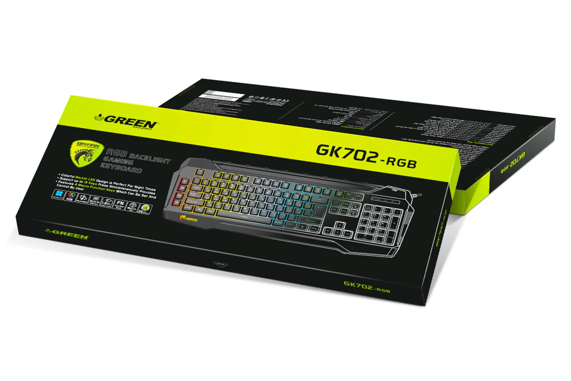 کیبورد گیمینگ گرین GK702 RGB