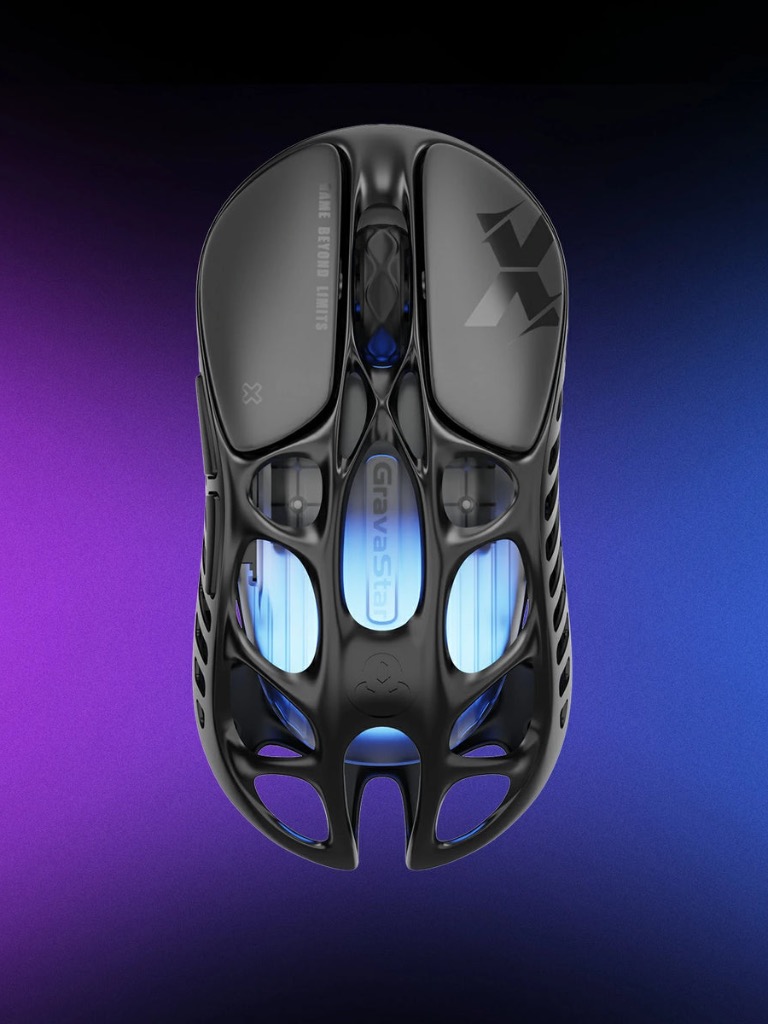 موس گیمینگ گراواستار مدل GravaStar Mercury X – Galaxy Black