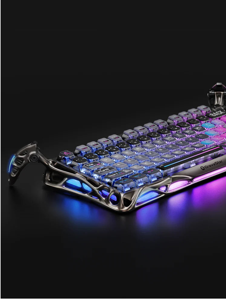 کیبورد گیمینگ GravaStar گراوا استار مدل Mercury K1 Pro Cyberpunk - Image 3