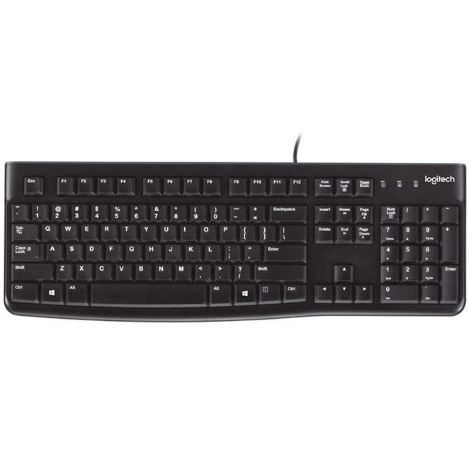 کیبورد با‌سیم LOGITECH مدل K120 – مشکی